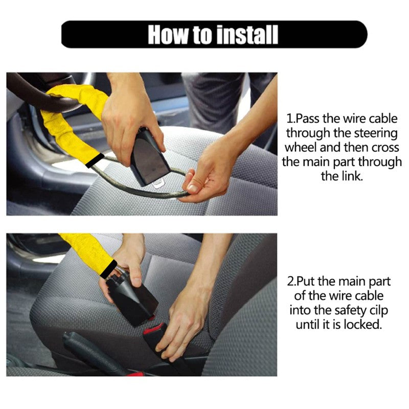 Anti-Theft  Steering Wheel Lock Seat Belt