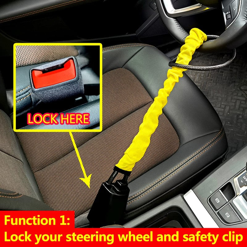 Anti-Theft  Steering Wheel Lock Seat Belt