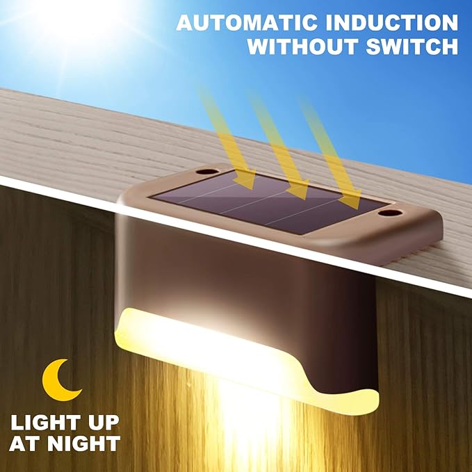 Wireless Solar Deck Lights Outdoor (Pack of 4)