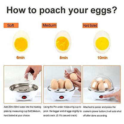 3 in 1 Electric Egg Boiler Egg Poacher Egg Cooker Vegetable Steamer Egg Steamer