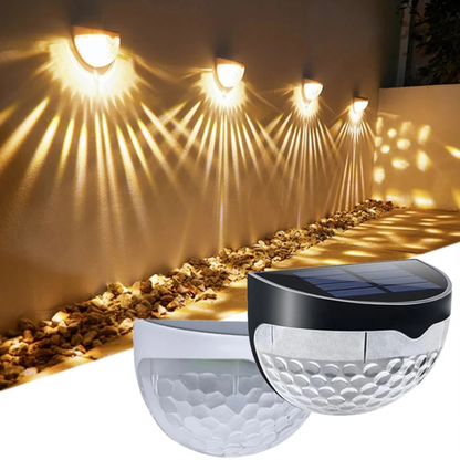 LED Solar Waterproof Fence Lights (Pack of 2)