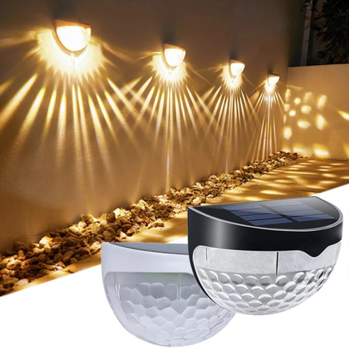LED Solar Waterproof Fence Lights (Pack of 2)