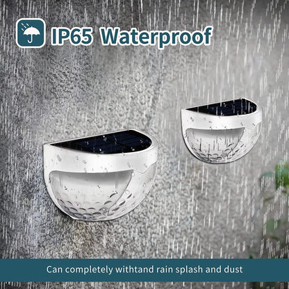 LED Solar Waterproof Fence Lights (Pack of 2)