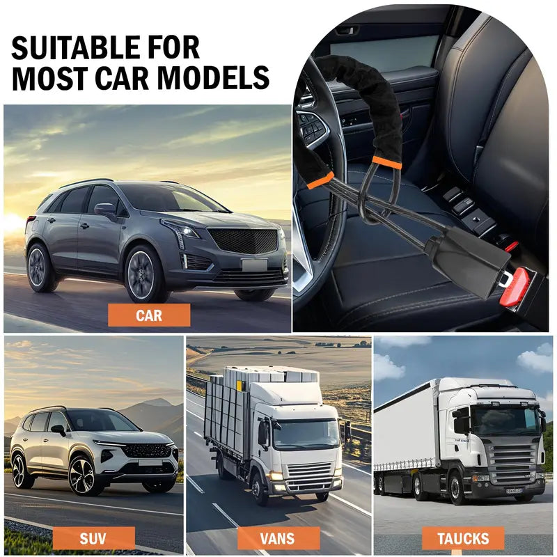 Anti-Theft  Steering Wheel Lock Seat Belt