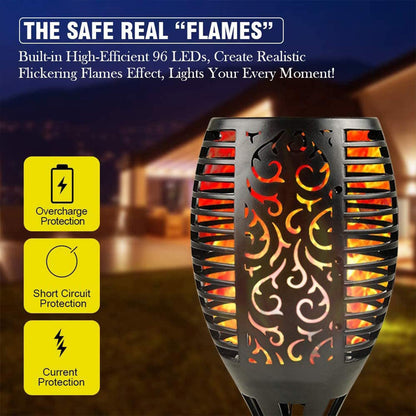 Solar Fire Light with flame effect