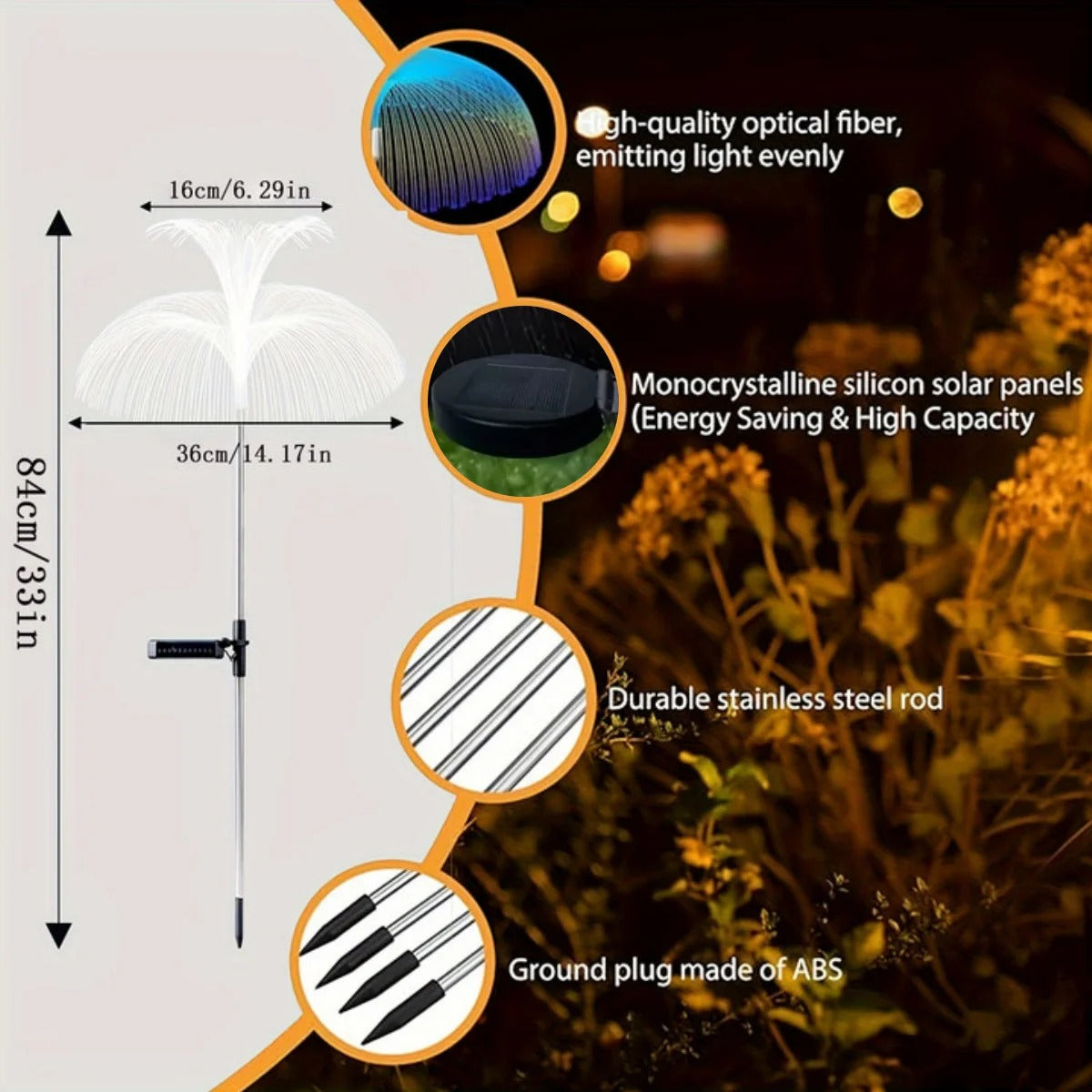 Solar Jellyfish Garden Lights
