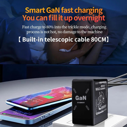 GaN Charger 2-in-1 gan Compatible with 120W Retractable Charger