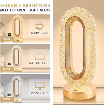 Touch Control LED Crystal Table Lamp